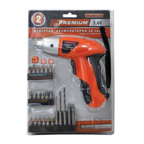 Отвертка акумулаторна Premiumpowertools 3.6 V Ni-Cd 26 части