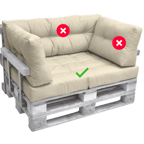 Палетна възглавница седалка Лукс 120 х 80 х 15 см