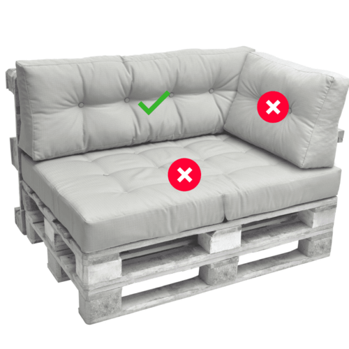 Палетна възглавница гръб Лукс 120 х 40 х 10 / 20 см