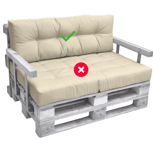 Палетна възглавница гръб Лукс 120 х 40 х 10 / 20 см