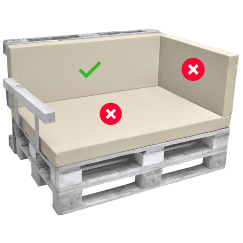 Палетна възглавница гръб 120 х 40 х 8 см