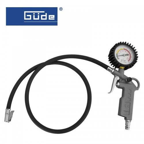 Пистолет за помпане на автомобилни гуми с манометър GÜDE 12 bar