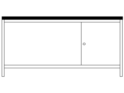 Монтажно бюро с вратичка и полица - 1 Profis 2000 x 700 x 855 мм