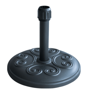 Стойка за чадър 12 кг кръг черна с релеф FTH12-B Стойка за чадър 12 кг кръг черна с релеф FTH12-B