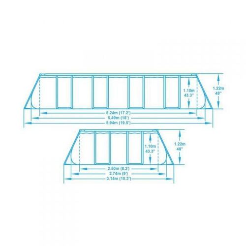Сглобяем басейн 549 х 274 х 122 см Bestway