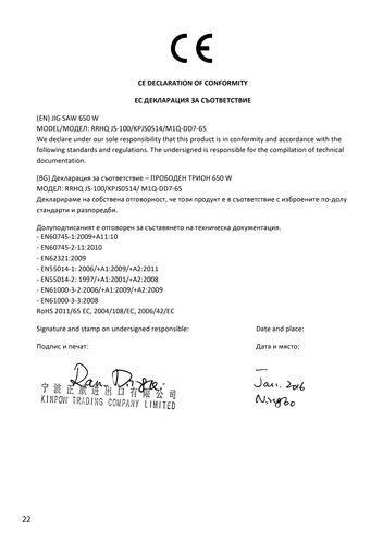 Прободен трион Rapter RRHQ JS-100 650 W