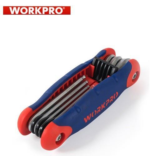 Комплект шестограми със сферична глава 8 броя Workpro