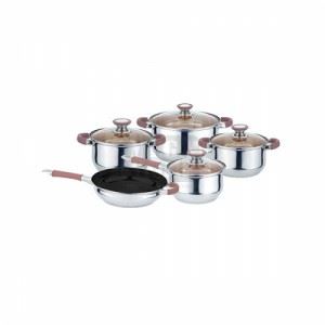 Комплект тенджери MUHLER MR-974 9 части Кафяв Комплект тенджери MUHLER MR-974 9 части Кафяв