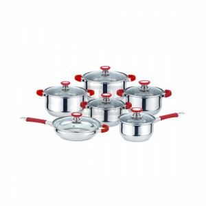 Комплект тенджери MUHLER MR-1275 12 части Червен Комплект тенджери MUHLER MR-1275 12 части Червен