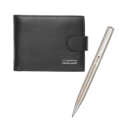 Комплект химикал и мъжки портфейл SILVER FLAME