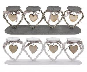 Свещник за четири свещи Сърца