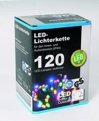 Коледни цветни LED лампички с адаптер 12 м