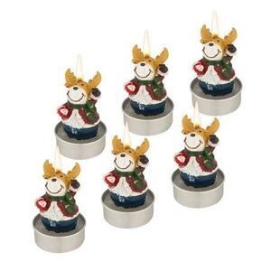 Коледни свещи еленчета 6 броя Коледни свещи еленчета 6 броя