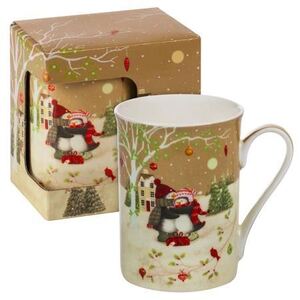 Порцеланова чаша Коледен MUG пингвини