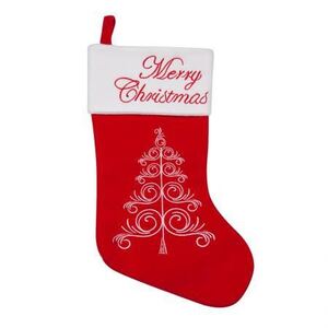 Коледен чорап с елха 25 х 36 см
