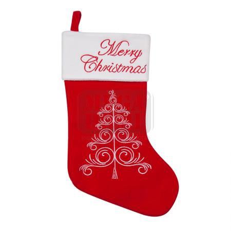 Коледен чорап с елха 25 х 36 см