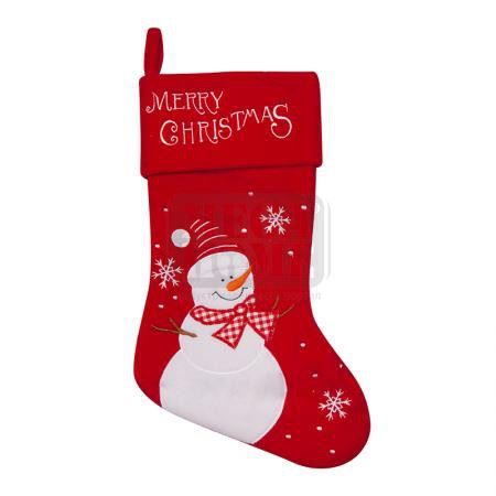 Коледен чорап със снежен човек 25 х 36 см