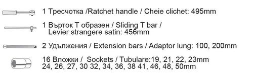 Гедоре 21 части в метална кутия 19-50 мм Gadget