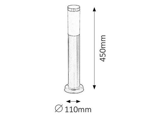 Градинско осветително тяло Inox torch