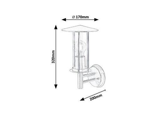 Аплик за външен монтаж Nashville 320 мм