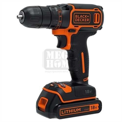 Акумулаторна бормашина BDCDC18K с куфар Black&amp;Decker