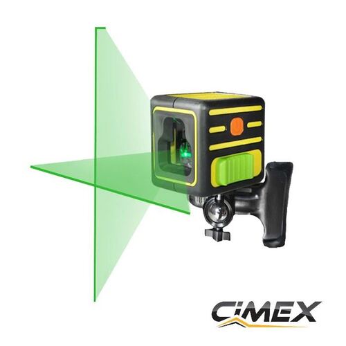 Лазерен нивелир (зелен лъч) и кръстосани линии CIMEX CUBE GREEN
