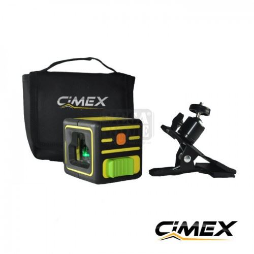 Лазерен нивелир (зелен лъч) и кръстосани линии CIMEX CUBE GREEN