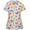 Медицинска дамска туника Bambina пеперуди и цветя-megahome.bg