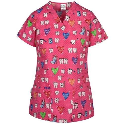 Медицинска дамска туника Bambina зъби