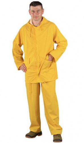 Дъждобран от PVC на Coverguard, костюм размер XXL, цвят жълт