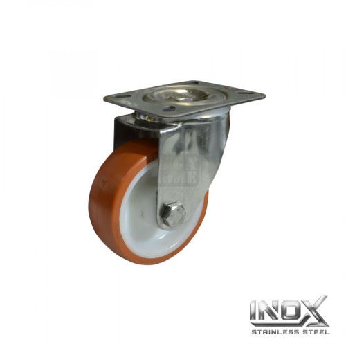 Колело въртящо 125мм PU INOX 160кг Premiumfix