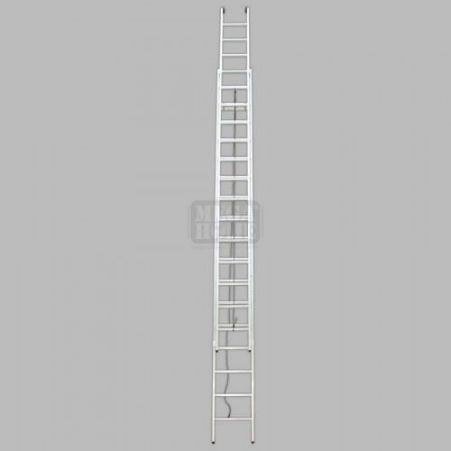 Еднораменна алуминиева стълба с въже 2X19 ALPOS 10.2M Valvnos