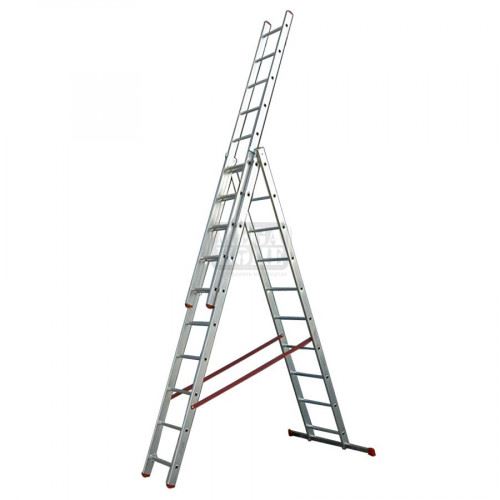 Трираменна алуминиева стълба /44-11/ 3X11 ALPOS 5.2M Valvnos