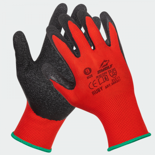 Работни ръкавици B-wolf Ruby топени в латекс