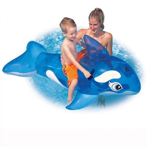Надуваема косатка синя Lil`Whale Ride-on 1.52 x 1.14 м Intex