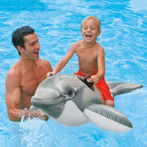 Надуваем делфин Lil`Dolphin Ride-on Intex