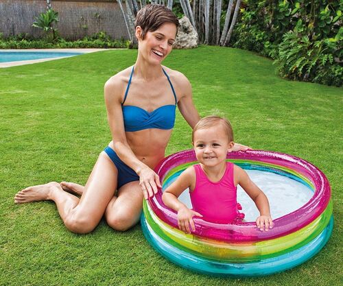 Надуваем детски басейн Intex 86 х 25 см