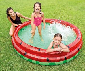 Надуваем басейн Диня Intex 168 x 38 см