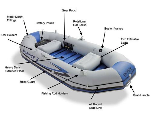 Надуваема лодка комплект INTEX Mariner 3 68373NP