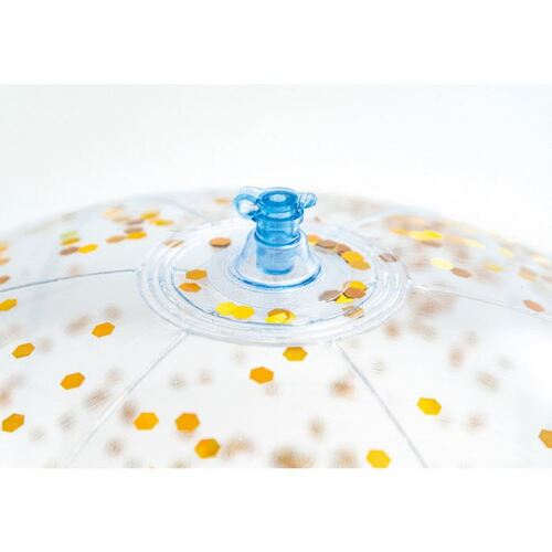 Надуваема плажна топка с брокат Intex