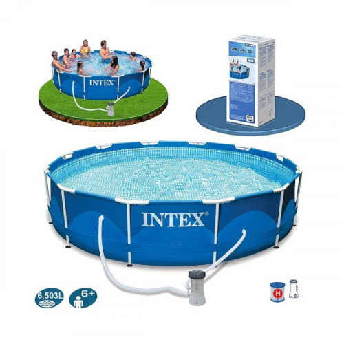 Басейн INTEX с филтърна помпа 366 х 76 см 28212 Metal Frame
