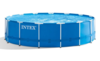 Басейн c метална рамка и филтърна помпа Intex 457 x 122 см-megahome.bg