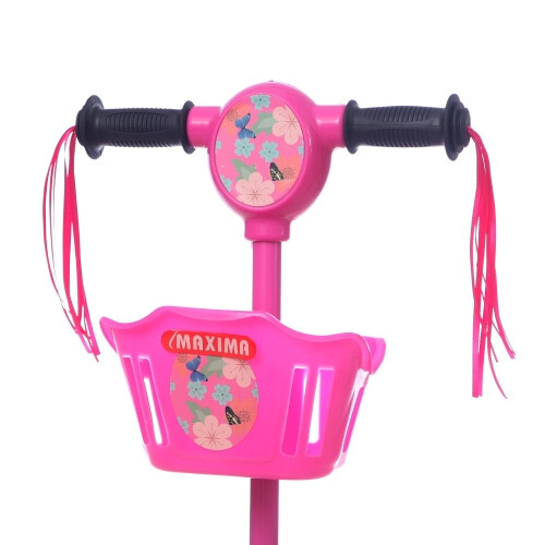 Тротинетка с 3 колела Maxima светеща и музикална в розово