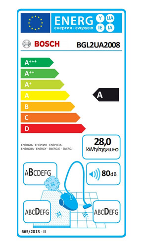 Прахосмукачка Bosch Vacuum Cleaner Bag 600 W 80 dB A
