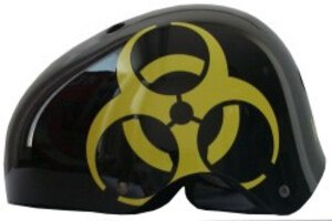 Каска скейтърска Maxima жълти кръгове