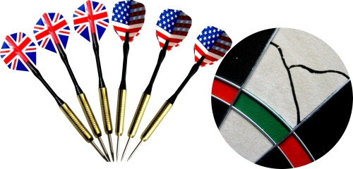 Дартс MAXIMA 17.72 инча (45 см) с 6 стрели и метална мрежа