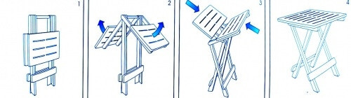 Пластмасова маса Tevere 80x72 см
