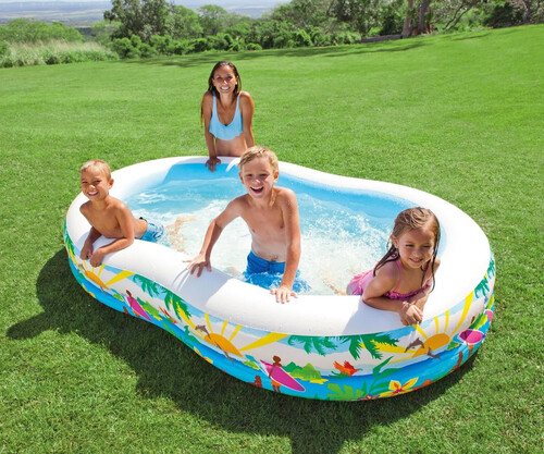 Надуваем басейн морски бряг Intex 262х160х46см