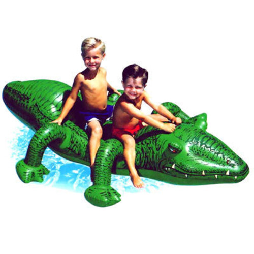 Надуваем алигатор Intex 168х86см