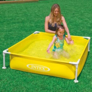 Мини сглобяем басейн жълт Intex 122x122x30см Мини сглобяем басейн жълт Intex 122x122x30см